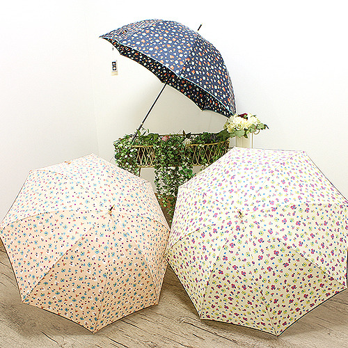 wpc 장우산 폴릭그라인 플라워 일본직수입장우산